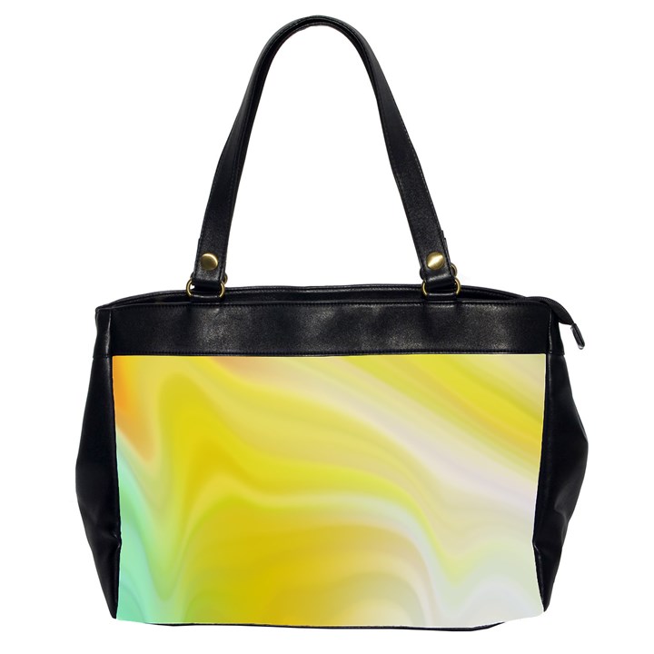 Gradient green yellow Oversize Office Handbag (2 Sides)