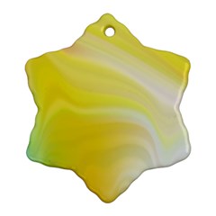 Gradient Green Yellow Ornament (snowflake) by ConteMonfrey