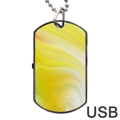 Gradient Green Yellow Dog Tag Usb Flash (one Side) by ConteMonfrey