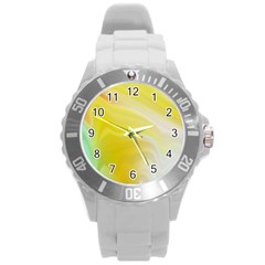 Gradient Green Yellow Round Plastic Sport Watch (l) by ConteMonfrey