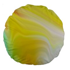 Gradient Green Yellow Large 18  Premium Round Cushions by ConteMonfrey