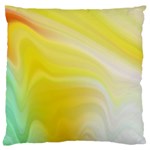 Gradient green yellow Large Flano Cushion Case (Two Sides) Back