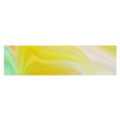 Gradient Green Yellow Oblong Satin Scarf (16  X 60 ) by ConteMonfrey