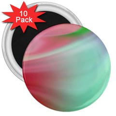 Gradient Pink, Blue, Red 3  Magnets (10 Pack)  by ConteMonfrey