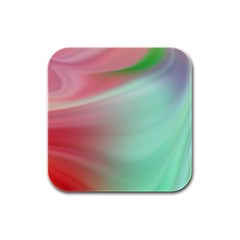 Gradient Pink, Blue, Red Rubber Square Coaster (4 Pack) by ConteMonfrey