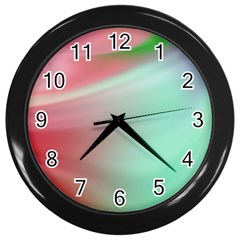 Gradient Pink, Blue, Red Wall Clock (black) by ConteMonfrey