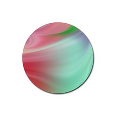 Gradient Pink, Blue, Red Rubber Coaster (round) by ConteMonfrey