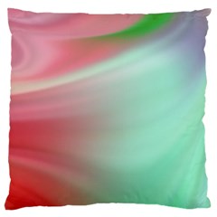 Gradient Pink, Blue, Red Large Cushion Case (one Side) by ConteMonfrey