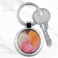 Gradient Orange, Purple, Pink Key Chain (round) by ConteMonfrey