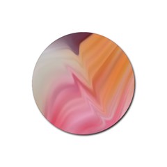 Gradient Orange, Purple, Pink Rubber Coaster (round) by ConteMonfrey