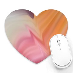 Gradient Orange, Purple, Pink Heart Mousepad by ConteMonfrey