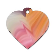 Gradient Orange, Purple, Pink Dog Tag Heart (two Sides) by ConteMonfrey