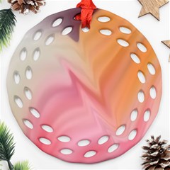 Gradient Orange, Purple, Pink Ornament (round Filigree) by ConteMonfrey