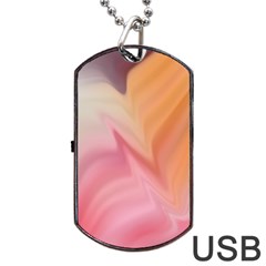 Gradient Orange, Purple, Pink Dog Tag Usb Flash (one Side) by ConteMonfrey