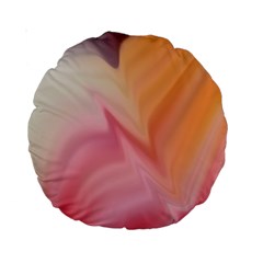 Gradient Orange, Purple, Pink Standard 15  Premium Round Cushions by ConteMonfrey