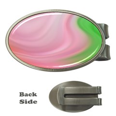 Gradient Pink Green Orange Money Clips (oval)  by ConteMonfrey