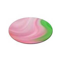 Gradient Pink Green Orange Sticker (oval) by ConteMonfrey