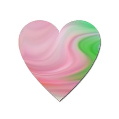 Gradient Pink Green Orange Heart Magnet by ConteMonfrey