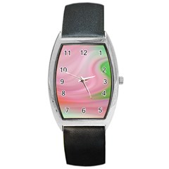 Gradient Pink Green Orange Barrel Style Metal Watch by ConteMonfrey