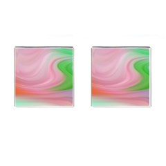 Gradient Pink Green Orange Cufflinks (square) by ConteMonfrey