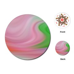 Gradient Pink Green Orange Playing Cards Single Design (round) by ConteMonfrey