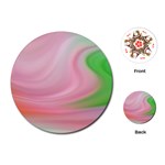 Gradient pink green orange Playing Cards Single Design (Round) Front