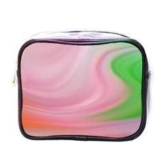 Gradient Pink Green Orange Mini Toiletries Bag (one Side) by ConteMonfrey