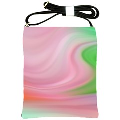 Gradient Pink Green Orange Shoulder Sling Bag by ConteMonfrey