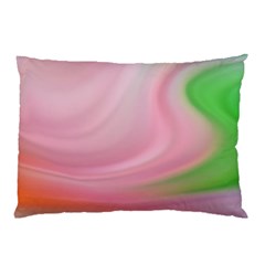 Gradient Pink Green Orange Pillow Case (two Sides) by ConteMonfrey