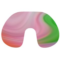 Gradient Pink Green Orange Travel Neck Pillow by ConteMonfrey