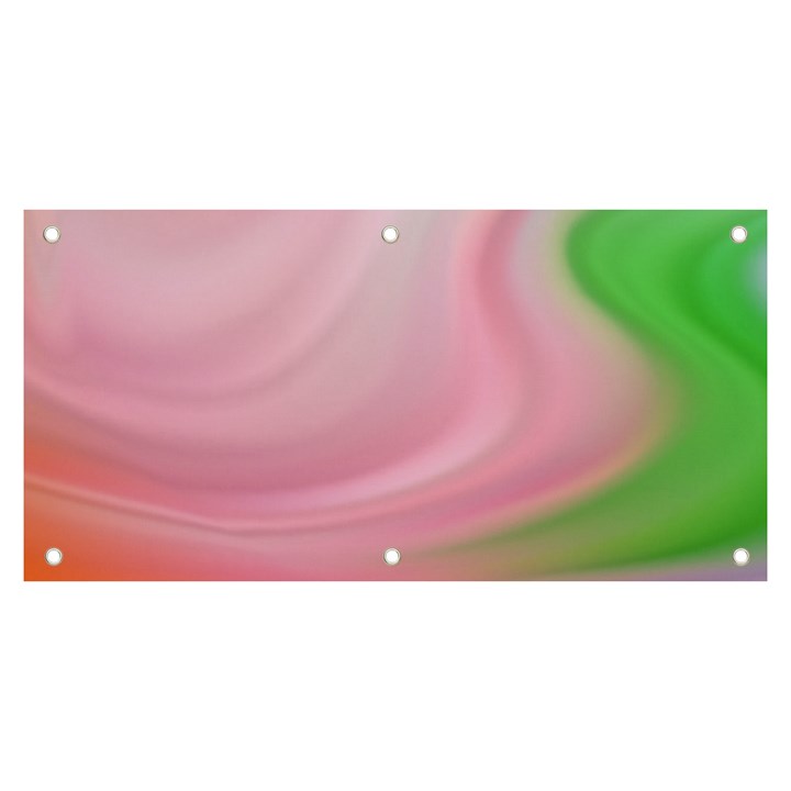 Gradient pink green orange Banner and Sign 6  x 3 