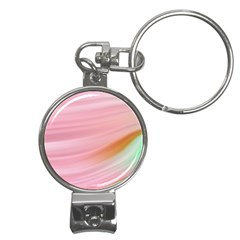 Gradient Ice Cream Pink Green Nail Clippers Key Chain