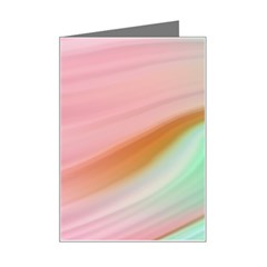 Gradient Ice Cream Pink Green Mini Greeting Card by ConteMonfrey