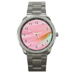 Gradient Ice Cream Pink Green Sport Metal Watch by ConteMonfrey