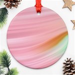 Gradient ice cream pink green Round Ornament (Two Sides) Front