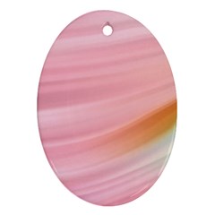 Gradient Ice Cream Pink Green Oval Ornament (two Sides) by ConteMonfrey