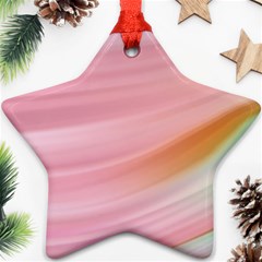 Gradient Ice Cream Pink Green Star Ornament (two Sides) by ConteMonfrey