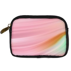 Gradient Ice Cream Pink Green Digital Camera Leather Case by ConteMonfrey