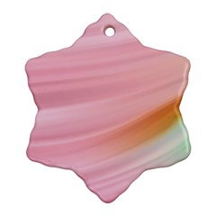 Gradient Ice Cream Pink Green Snowflake Ornament (two Sides) by ConteMonfrey