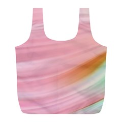 Gradient Ice Cream Pink Green Full Print Recycle Bag (l) by ConteMonfrey