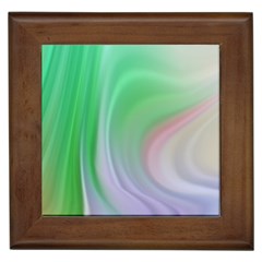 Gradient Green Blue Framed Tile by ConteMonfrey