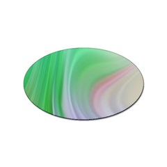 Gradient Green Blue Sticker Oval (10 Pack)