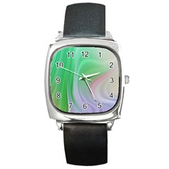 Gradient Green Blue Square Metal Watch by ConteMonfrey