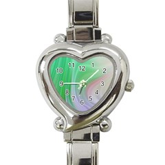 Gradient Green Blue Heart Italian Charm Watch by ConteMonfrey