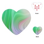 Gradient green blue Playing Cards Single Design (Heart) Front