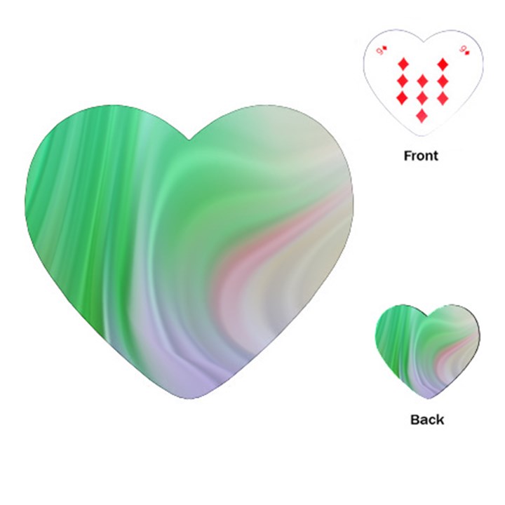 Gradient green blue Playing Cards Single Design (Heart)