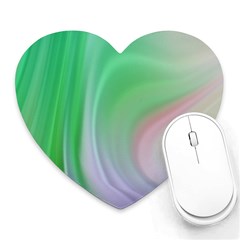 Gradient Green Blue Heart Mousepad by ConteMonfrey