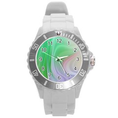 Gradient Green Blue Round Plastic Sport Watch (l) by ConteMonfrey