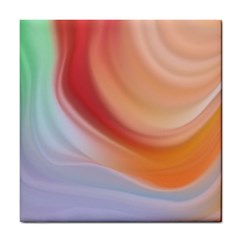 Gradient  Orange Green Red Tile Coaster by ConteMonfrey