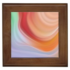 Gradient  Orange Green Red Framed Tile by ConteMonfrey